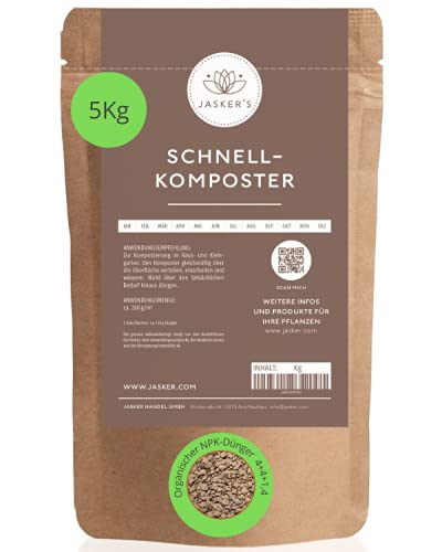 JASKER'S Kompost-Beschleuniger 5 Kg I Optimaler Schnellkomposter Für Alle Kompost-Arten I Kompost Starter Für Die Schnelle Kompostierung Von Abfällen