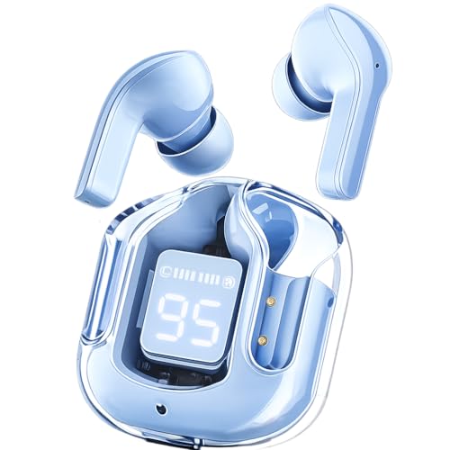 Image of NADITI Wireless Bluetooth Earbuds with Digital Display Charging Case | Touch Control TWS Earphones with HD Sound & Deep Bass | Noise Isolation Earbuds for Music, Calls, Gaming & Sports (Blue)