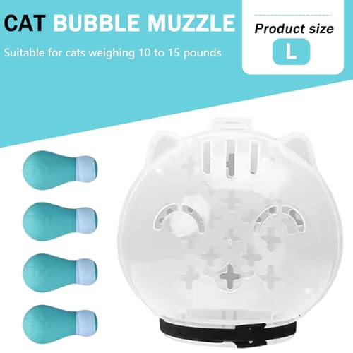 Bozal de burbujas para gatos con zapatos de silicona para garras 3