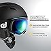 Odoland Ski Helmet and Goggles Set for Adults & Youth, Snowboard Helmet with Goggles - Shockproof Winter Sports Helmet with Protective Shell for Men, Women & Teens, Black, L