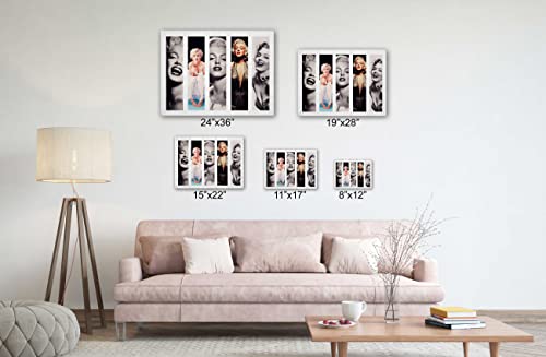Spiritualhands - Marilyn Monroe Wall Art Canvas & Poster, Trendy Wall Decor, Girly Makeup Room Decor, Framed Vintage Wall Art , Vogue Poster, Art & Room Posters, Chanel Pictures Wall Decor For Bedroom (Marilyn Monroe Vertical Pics, 8" X 12" - Ready To Hang) #TOP5
