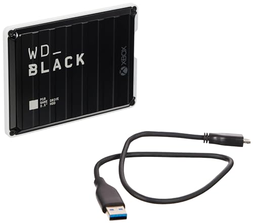 Image of WD 5TB Elements Portable HDD, External Hard Drive, USB 3.0 for PC & Mac, Plug Black 2TB P10 Game Drive for Xbox - Portable External Hard Drive with 1-Month Xbox Game Pass