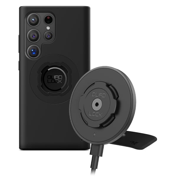 Quad Lock Adhesive Dash/Console Car Mount Kit with Wireless Charging Head (V2) and MAG Galaxy S24 Ultra Case