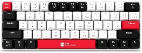 R8 Teclado Mecânico Switch Azul Tamanho 60% USB (Branco Preto Ver...