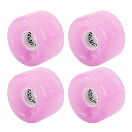 Generic Rad Set 78A Härte Pu Translúcida Blinkend für Longboard Rad Roller Entusias, 4 Paket von 4 (PINK)