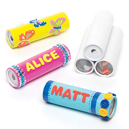 Baker Ross Blanko-Kaleidoskope - für Kinder zum Bemalen und Gestalten - Kindergeburtstag - 6 Stück