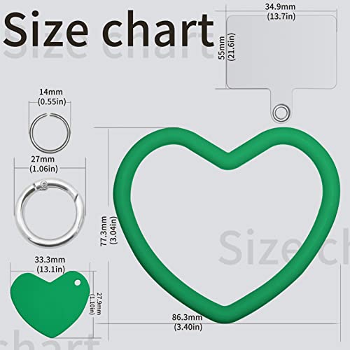 Naiadiy Silicone Heart Loop Phone Lanyard, Cell Phone Hand Wrist Lanyard Strap With Key Chain Holder, Universal For Phone Case Anchor Fit All Smartphones-Black #TOP7