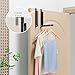 WLCSNG 4 Pack Over The Door Hanger, Folding Over The Door Drying Rack for Laundry,Overdoor Hanger Hook,Small Clothes Drying Rack for Dorm Portable Black
