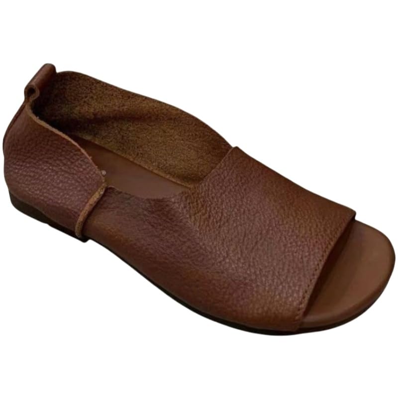 Women's sandals - Casual summer flat shoes. Comfortable open design with ankle straps, suitable for travel, outdoor use or daily wear.