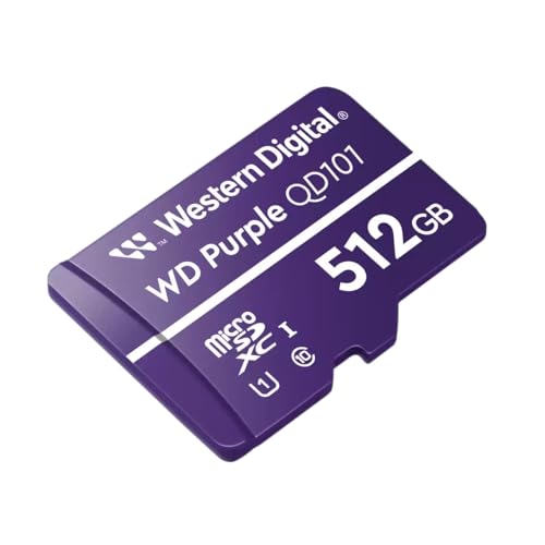 Western Digital ウエスタンデジタル WD Purple microSD カード 512GB SC QD101 SDXC UHS-I 連続録画 監視カメラ メーカー保証3年 WDD512G1P0C 【国内正規取扱代理店】