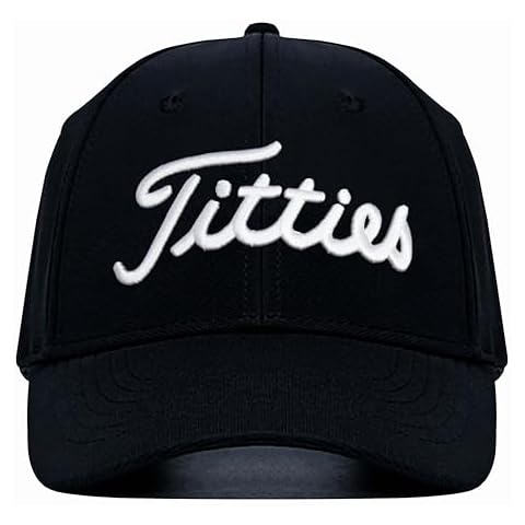 Bamveio Titties Hat Titties Golf Hats for Men Women,Funny Tittes Hat, Titliest Cap, Black Cover