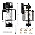 PARTPHONER Modern Outdoor Light Fixtures Outdoor Lighting 2 Pack, 15" Exterior Wall Sconce Waterproof Porch Light, Outside Light for House with Water Glass for Garage Doorway, Black