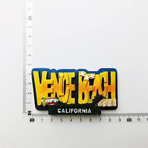 Imán decorativo Venice Beach California 3D para refrigerador miniatura 5