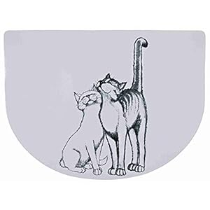 Trixie 24540 Napfunterlage, Schmusekatzen, 40 × 30 cm, weiß