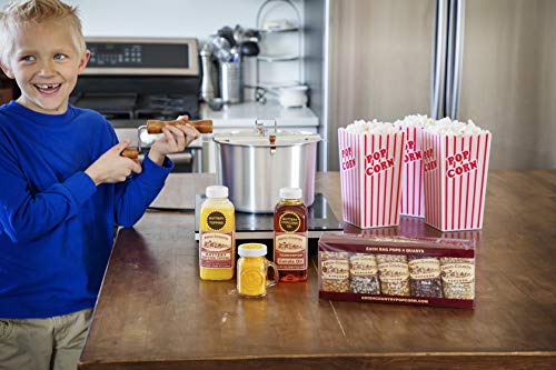 Amish Country Popcorn | 6 Quart Whirley Pop Stovetop Popcorn Gift Set | Old Fashioned, Non-GMO and Gluten Free