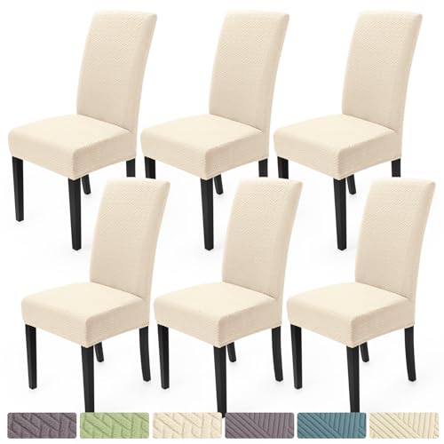 BalladHome Coprisedie con Schienale 6 Pezzi Fodere per Sedia Coprisedia