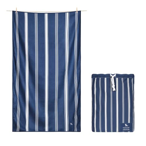 Dock & Bay Badetuch - Für Zuhause - Schnell trocknend, super saugfähig - Inklusive Tasche - Patchouli Navy, Large (160x70cm, 63"x28") Cover