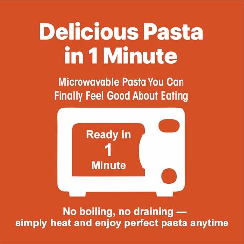 Pasta Zing Fully Cooked Spaghetti Pasta, Ready to Eat in 1 Minute, 14g Protein per Pack, Al Dente Bite, Shelf-Stable Italian Durum Wheat Pasta, BPA-Free Pouch, 7.05 oz Pack of 7