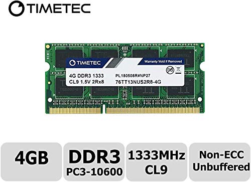 Timetec Hynix IC 4GB DDR3 1333MHz PC3-10600 Non ECC Unbuffered 1.5V CL9 2Rx8