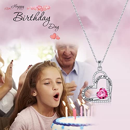 Iefil Sterling Silver Birthstone Necklace | Gift for Daughter or Daughter-in-Law4