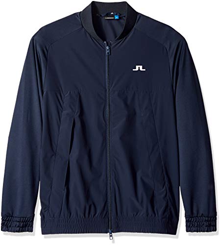 J.Lindeberg Men's Luxe Hybrid Bomber Jacket, JL Navy, XX-Large