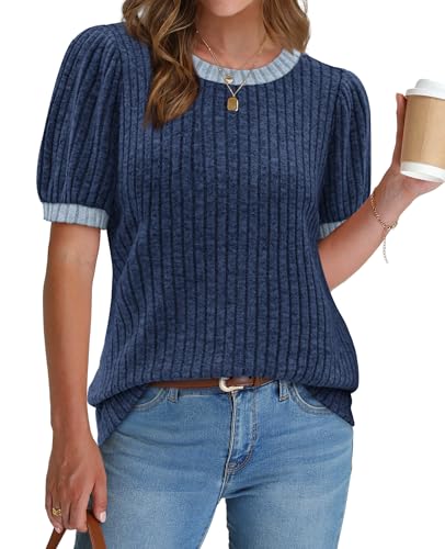 55% Off Sipaya Women's Short Sleeve Sweater Tunic Top