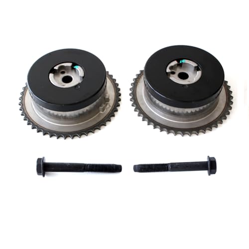 AUCERAMIC 12621505 12578516 2PCS Exhaust VVT Sprocket Camshaft Phaser Gear Fit for 2011-2017 Chevy Captiva Cobalt Equinox HHR Malibu Orlando Buick Lacrosse Regal Verano GMC Terrain L4 2.4L 2.2L