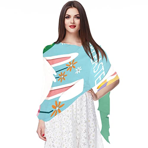 Foulard en mousseline de soie femme Happy le cadeau idéal multicolore
