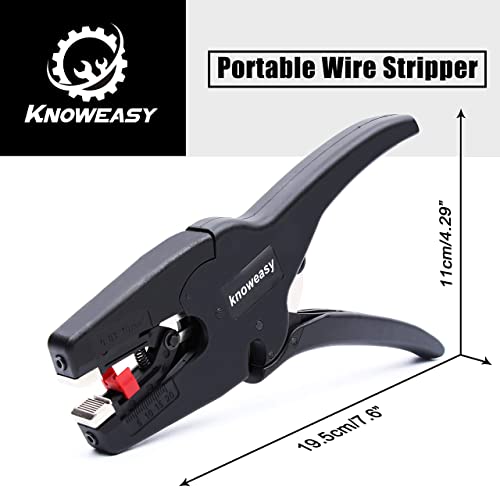 Image of Wire Stripper, knoweasy Wire Stripper Tool with Cutter and 2 in 1 Wire Stripping Tool Works for Electronic,Electric,Automotive from 32 to 7 AWG