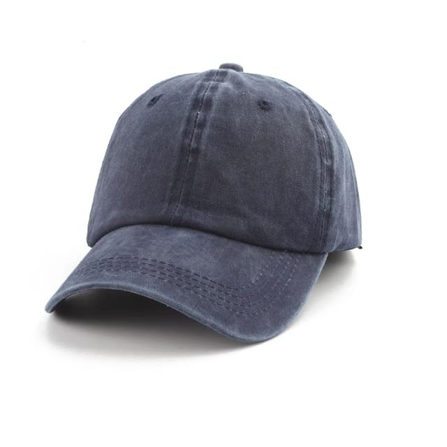 Baseball-Baseballmütze aus gewaschener Baumwolle im Vintage-Stil, Eltern-Sonnenhüte für Frühling und Sommer, Snap-Back-Mütze (Khaki, Kinderkopf 50)