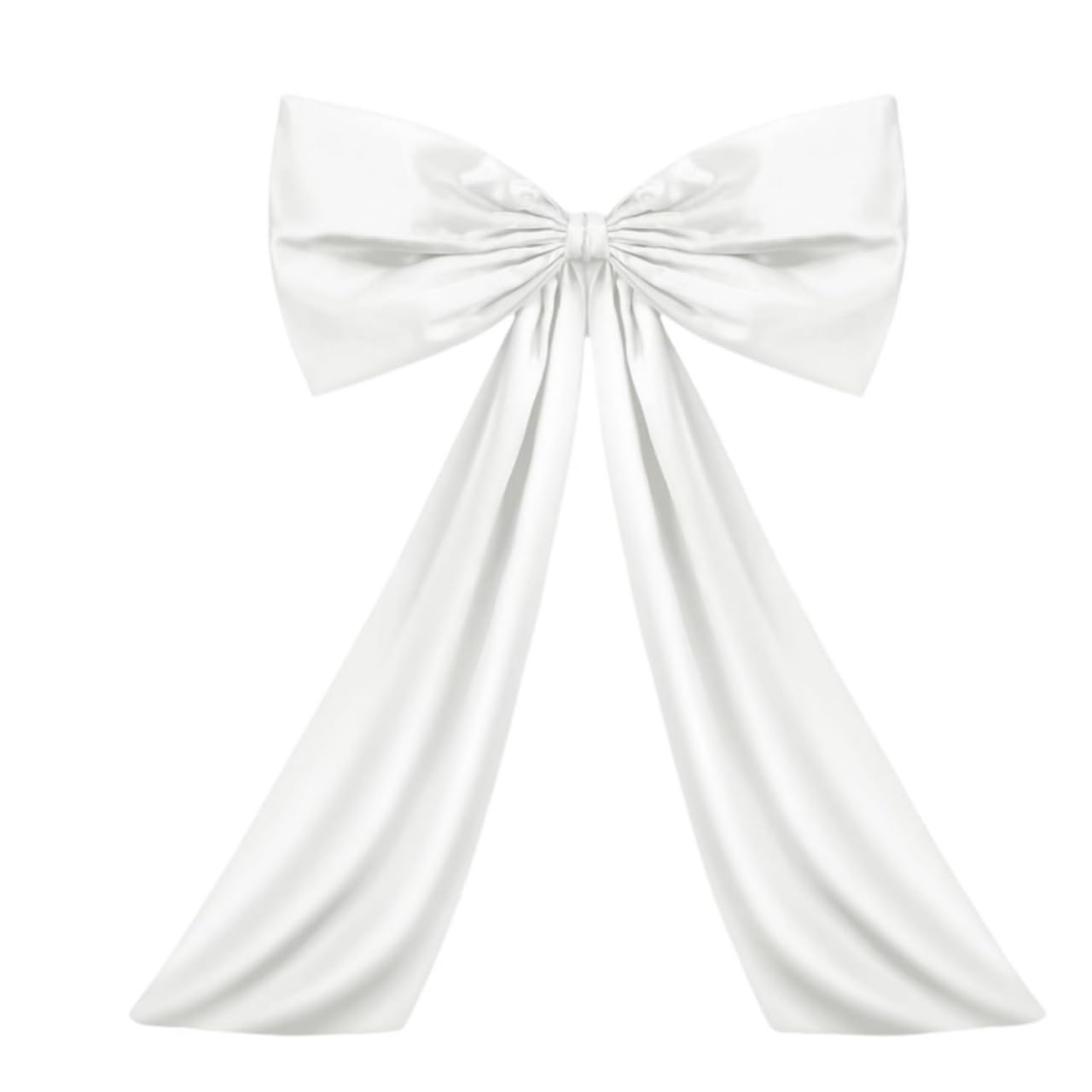 MFESFCS Giant Bow Decorations Fashion Satin Ribbon Big Coquette Bow Hanging Large Giant Bowknot Bow Decoration Birthday Party(White)