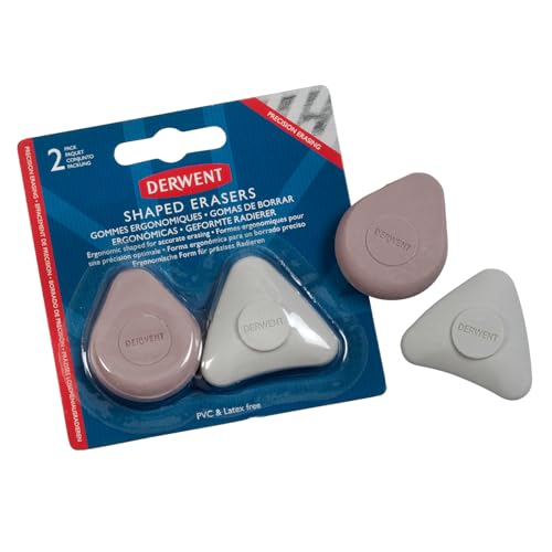 Derwent Shaped Erasers, Pack, 2 Count (2301964)