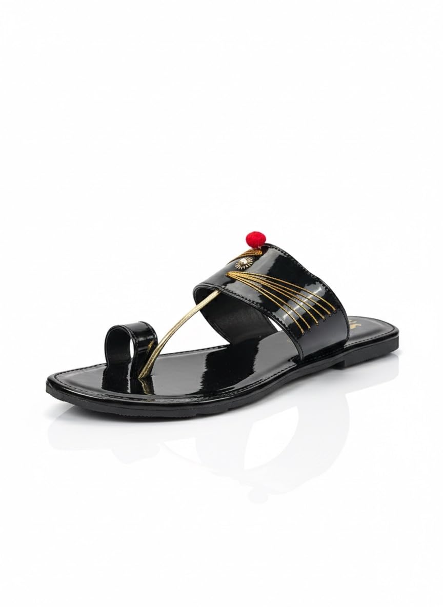 Men’s Kolhapuri Chappal | Genuine Leather Slip-On Flat Sandals for Men | Traditional Indian Ethnic Footwear | Comfortable Everyday & Festive Smart Design-image-40