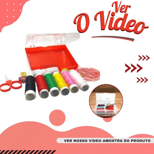 【Kit De Costura 20 Peças 】 P/Viagem Botão 20 Peças Mais Estojo, Kit Costura Profissional, Linhas,Agu