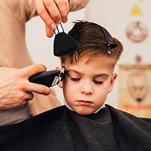 Aiweijia Weiche schwarze große Barbierbürste Neck Duster Brush, Barbier Haar Reinigung Haarbürste Salon Schneiden Friseur Styling Makeup Werkzeuge