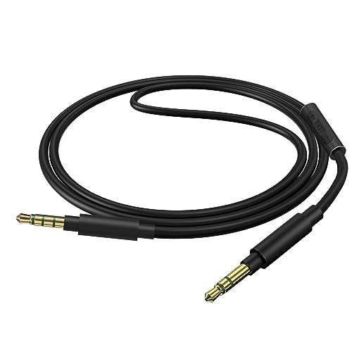 Geekria Audio Cable with Mic Compatible with Beats Studio Pro Solo 4 Solo 3 Pro Headphones, 1/8