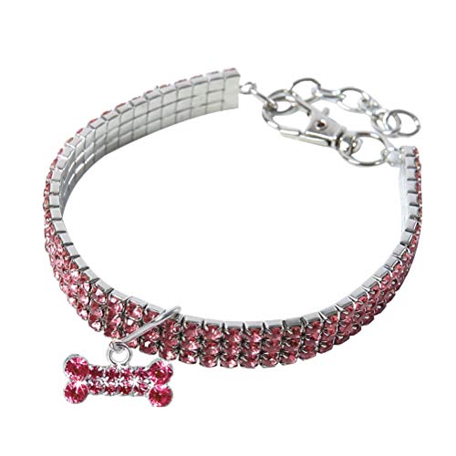 POPETPOP 1 Pieza Collar de Mascota Collar de Perro Collar con Colgante Collar para Perros Cuello joyería del Collar del Animal doméstico Cadena de Collar de Gato Collares para Mascotas Rosa