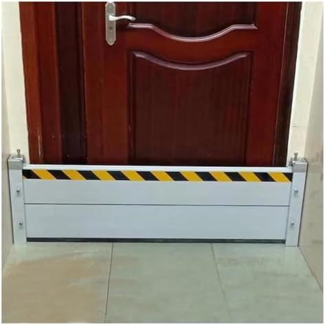 Aluminum Water-Activated Reusable Flood Control Barrier Kit – 5.1FT Detachable Shield for Home & Garage Driveway Protection, Flood Defense Solution