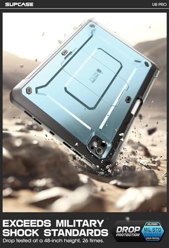 SUPCASE for iPad Pro 11 Inch Case M4 2024 5th Generation with Pencil Holder (Unicorn Beetle Pro), [Built-in Screen Protector & Stand] Full-Body Rugged Cover for iPad Pro 11 Inch M4 2024 5th Gen,Arctic