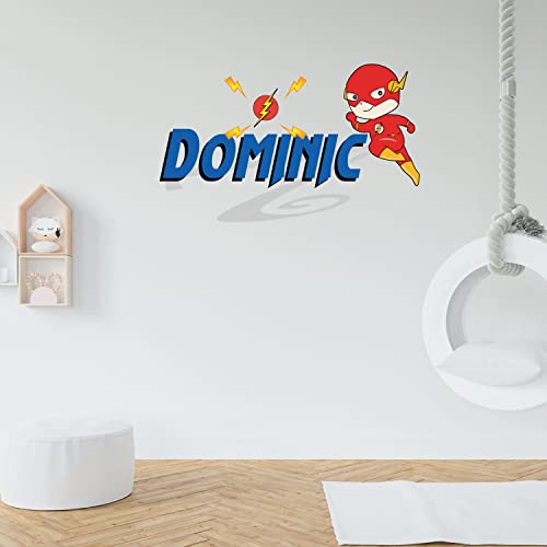 Baby Flash Personalized Name Nursery Wall Decal miniatura 3
