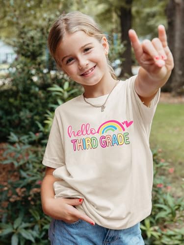 Image of First Day of School Shirt Girls Boys Preschool to 5th Grade Tshirt Kids Back to School Graphic Tee Tops
