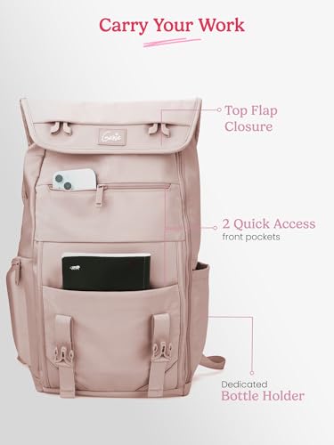 Image of Genie Skye Laptop Backpack for Girls (28L) | Versatile Office, College & Travel Laptop Backpack | Padded Laptop Sleeve | Pink