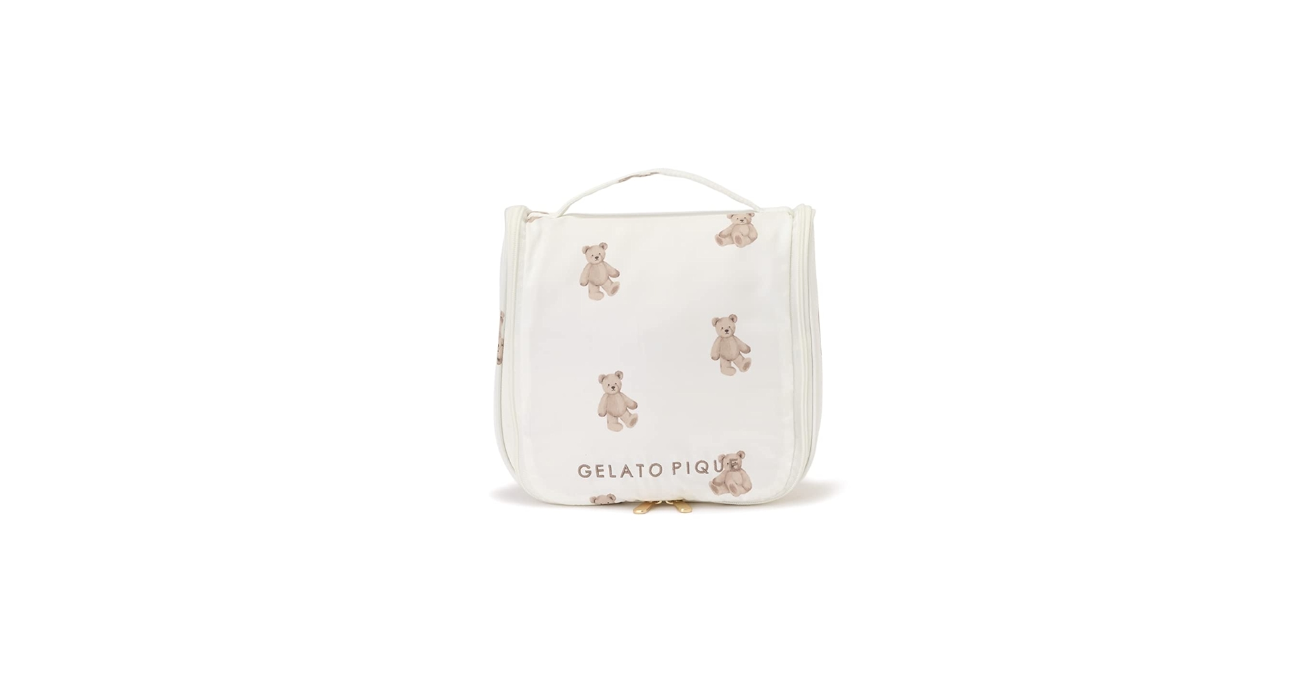 gelato pique ベア柄ポーチ アイボリー gelato pique｜スポーティーベア総柄ポーチ | Rakuten Fashion