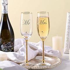 24K Gold Leaf Flakes Champagne Glass