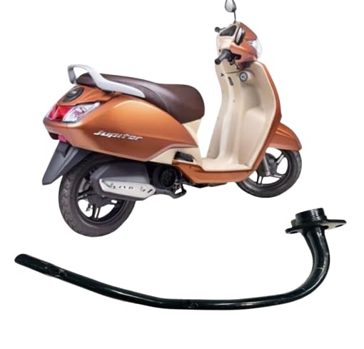 VTRUST Silencer Bend Pipe Compatible For TVS Jupiter All Model Slip On Exhaust System With Black Color Coating (Jupiter Bend Pipe) (BLACK)