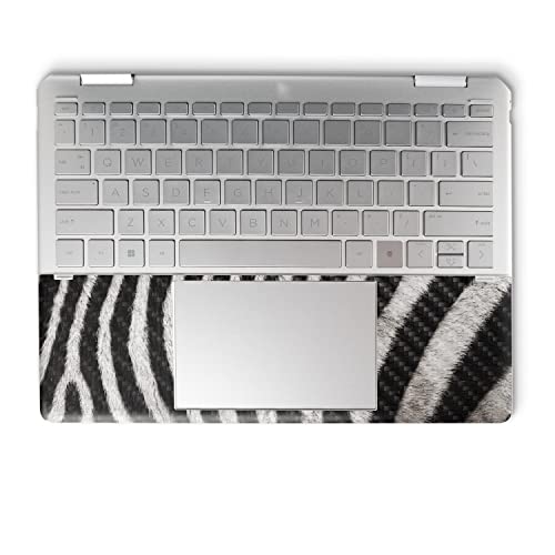 Image of MightySkins Carbon Fiber Skin Compatible with HP Spectre x360 14 inch (2022) Full Wrap Kit - Zebra Closeup | Protective, Durable Textured Carbon Fiber Finish | Easy to Apply | Made in The USA