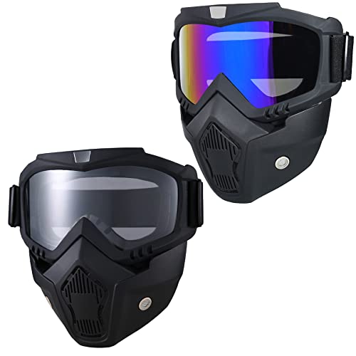 Image of Paintball Mask Anti Fog,Tactical Full Face Mask Ski Mask Goggles Detachable Adjustable,Motorcycle Riding Face Protection