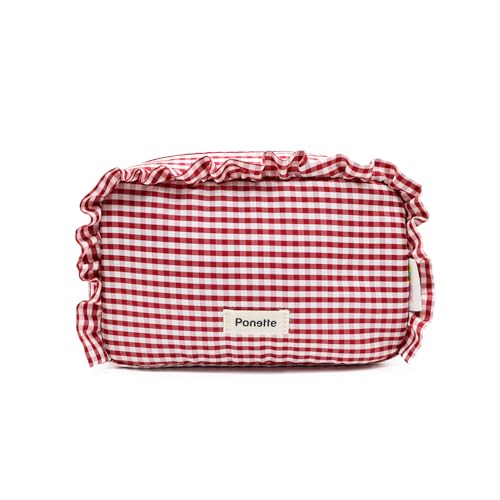 PONETTE - Neceser Mujer A Lo Loco, Vichy Cuadro Rojo,...