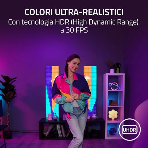 Kiyo Pro Ultra - Webcam 4K per la creazione di contenuti e streaming (Ultra High Dynamic Range-UHDR, UltraHD 4K 30 FPS/1080P 60 FPS, autofocus con AI, sensore di luminosità da 2,9 µm) Nero - Webcam - Immagine 6