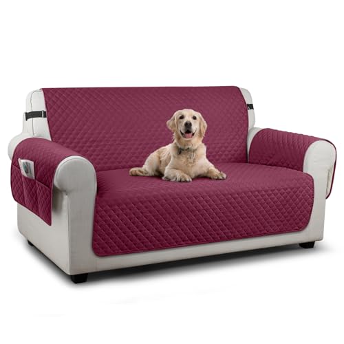 Image of TAOCOCO Sofa Covers 2 Seater,Settee Covers,Non Slip Sofa Covers,Sofa Slipcovers,Pet Couch Covers,Washable Sofa Protectors for Dogs(Red)